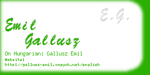 emil gallusz business card